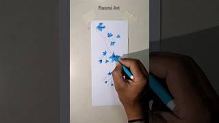 Cherry blossom | easy painting ideas | #shorts #creative #satisfying
