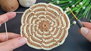 Magnificent crochet easy knitting motif making️Tığ işi kolay örgü motif yapımı