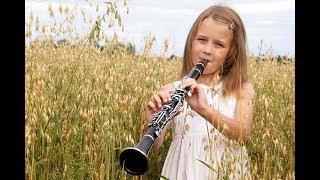 Seven years old girl playing clarinet!