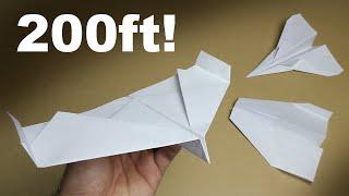 How To Fold 5 EPIC Paper Airplanes That Fly Far (EASY)