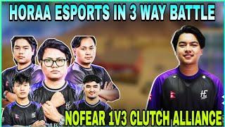 Horaa Esports at 3 Way Battle | NoFear Horaa 1v3 Clutch Alliance | Clash with kvn