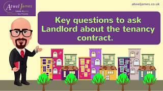 Key questions to ask Landlord about the tenancy contract.-Estate agent Manchester