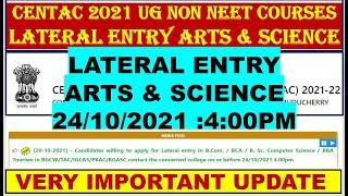 CENTAC 2021 LATERAL ENTRY ARTS & SCIENCE COURSES | CENTAC 2021 ROUND 1 SEAT ALLOTMENT COURSE WISE