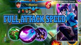 WANWAN FULL ATTACK SPEED SOLORANK AUTO MANIAC - GAMEPLAY WANWAN - Mobile Legends Indonesia