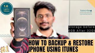 iPhone Backup & Restore on Windows PC using itunes | Free Up Storage After Reset | Hindi 