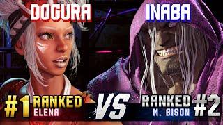 SF6 ▰ DOGURA (#1 Ranked Elena) vs INABA (#2 Ranked M.Bison) ▰ High Level Gameplay