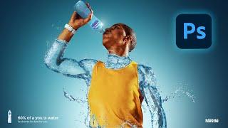 NESTLÉ Water ADVERTISING DESIGN | Product manipulation in Photoshop 