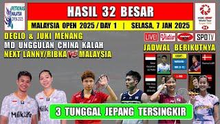 Hasil 32 Besar Malaysia Open 2025 Day 1 ~ DEGLO & JUKI Menang ~ MD Unggulan China Kalah