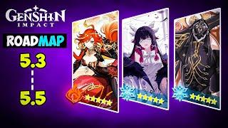 NEW UPDATE! VERSION 5.3 TO 5.5 BANNER ROADMAP + RERUNS! FURINA, KOKOMI, MAVUIKA - Genshin Impact