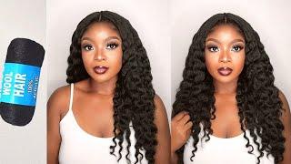 Deep Wave With BRAZILIAN WOOL? Crochet Curly Hairstyle Using Brazilian Wool