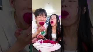 Red Dragon Fruit One-Bite Challenge! #shorts #funny