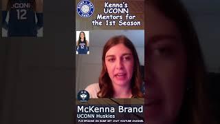 Who were this UCONN's athlete mentors for her first season playing for the Huskies
