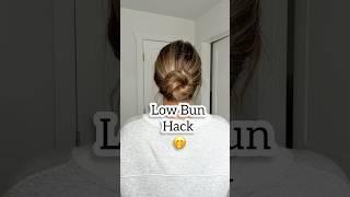 Low Messy Bun Hack #lowbun #messybun #hairhack #messybuntutorial