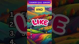 Can You Guess Countries in Europe without vowels?  #shorts #quiz #guessthecountry #trending