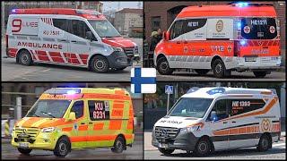 Ambulances responding in Helsinki Finland (collection)