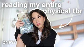 reading every book on my physical tbr tbr takedown reading vlog