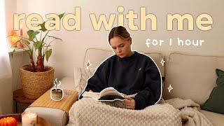 read with me for 1 hour *fall cozy reading at home* 