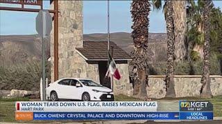 Woman arrested after taking down US flag, raising Mexican flag at Hart Park: Kern County sheriff