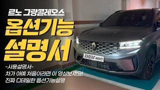 르노 그랑콜레오스 옵션기능 사용법! 초보자를 위한 진짜 디테일한 옵션 기능설명!