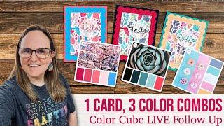 1 Card, 3 Color Combos! September 2024 Color Cube LIVE Follow Up