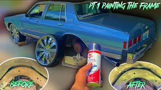 Painting My Box Chevy's Frame With Chassis Paint Part 1