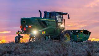 John Deere W260 Windrower Cutting Grass Seed | May Brothers Contracting