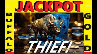 JACKPOT on BUFFALO GOLD plus a THIEF CAUGHT IN THE ACT!!