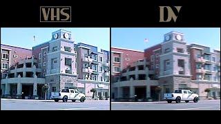 VHS vs. Mini DV camcorder demo and test footage comparison