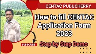 How to apply Centac Puducherry application form 2023 | How to fill | Step by Step Demo| Non Neet