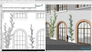 AR 2D-3D Parametric Plants 01 - Creepers Example - ARCHICAD Objects