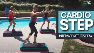 Intermediate Step Aerobics Workout! FAT BURNING Cardio STEP ! 135 bpm | #30