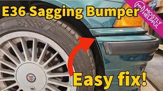 BMW E36 - Easy DIY fix for Sagging Bumper Mounts