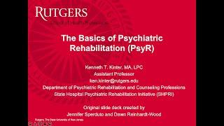 The Basics of Psychiatric Rehabilitation (PsyR)