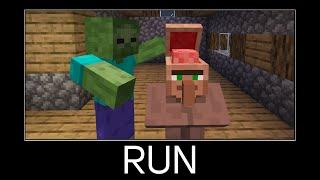 Minecraft wait what meme part 356 (Scary Villager Brain)