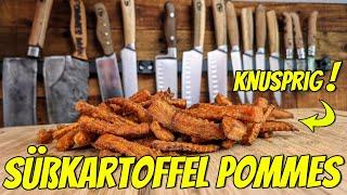 WIE SÜßKARTOFFEL POMMES richtig KNUSPRIG werden!