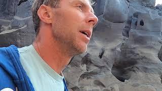 Otherworldly landscape of intense stream erosion in Black Magic slot canyon, southern Idaho