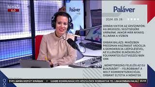 Paláver (2024-09-19) - HÍR TV