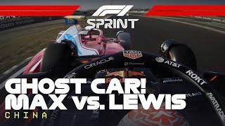 Lewis Hamilton and Max Verstappen's Ghost Car Lap Comparison | 2025 Chinese Grand Prix