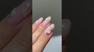  vanilla chrome sweetness and a burst of bloom  #nailart