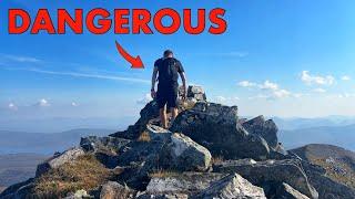 Hiking On An EXPOSED RIDGE In The Scottish Mountains