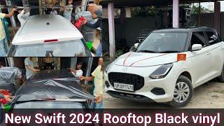 New Swift 2024 Rooftop Black Wrap || new swift modification || #suzukiswift @KkRadium