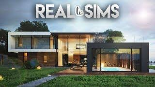 4+3 MODERN HOUSE | Real To Sims #8 | The Sims 4 Speed Build