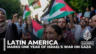 Latin America marks one year of Israel's war on Gaza, protests demand justice for child victims