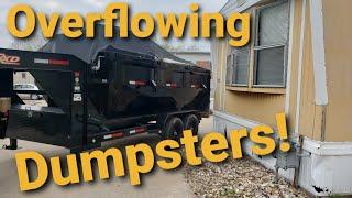 Picking up an OVERFLOWING Dumpster | The Trashy Side of Renting Dumpsters