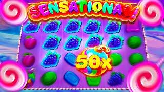 MASSIVE 50x BOMB ON SWEET BONANZA PAYS INSANE!