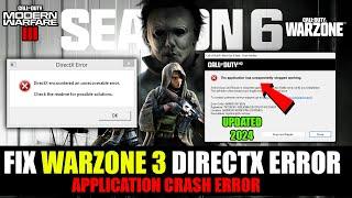 How To Fix Warzone 3 Season 6 Crashing & Not Launching - DirectX Error & Game_steam_ship.exe Error