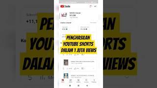 Penghasilan YouTube Shorts 1 Juta Views Bikin Kaget!! #shorts #tutorial #feedshorts