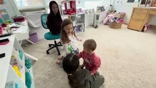 Baby Everly hangin out with her cousins building a snowman and seeing Christmas lights