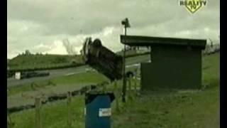 Car flips at Knockhill