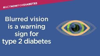 ️  Blurred vision is a warning sign for type 2 diabetes.